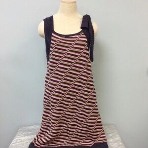 Striped Kids Dress in Pink and Purple